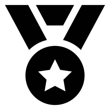 Madalya ödülü vektör simgesi