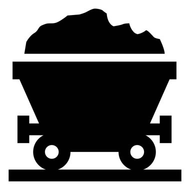 Kömür fosil yakıt vektör simgesi