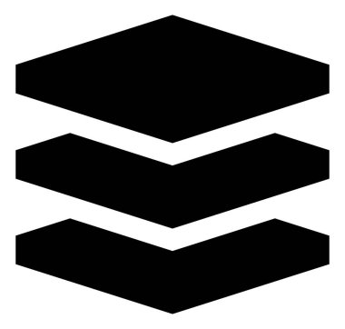 Katman yığınının vektör simgesi