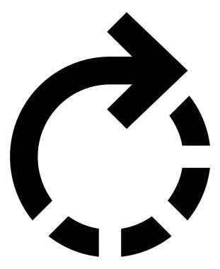 Doğru çizgi vektör simge döndürmek