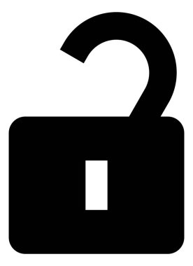 Korumasız kilit vektör simgesi kilidini