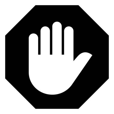 Dur işareti vektör simgesi