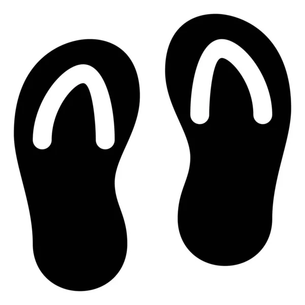 Flip Flops Sandals Vector Icon — Stock Vector