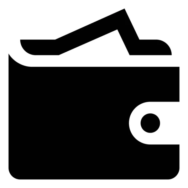 Billetera Billfold Vector Icono — Vector de stock