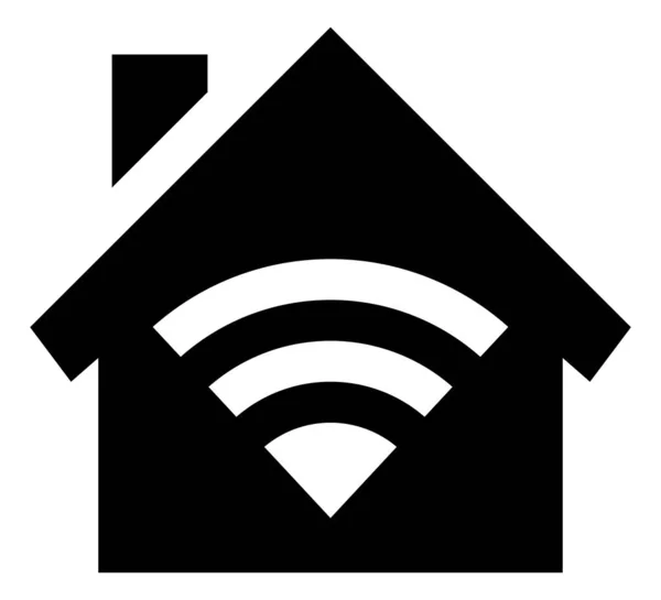 Smart Home Wifi Icône Vectorielle — Image vectorielle