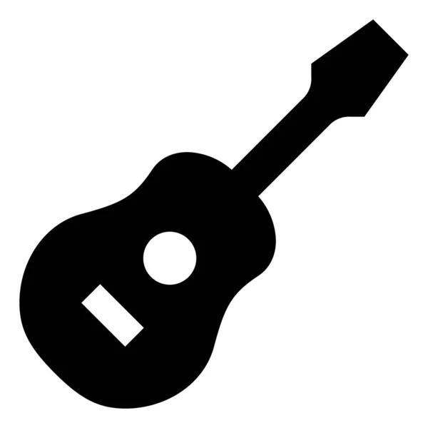 Acoustic Guitar Vector Icon — Stock Vector