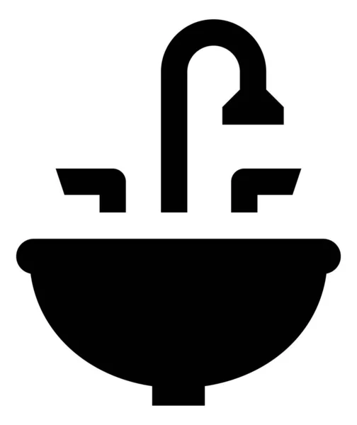 Sink Vvs Fixtur Vektor Symbol — Stock vektor