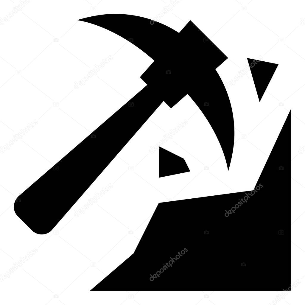 Mining Pickaxe Vector Icon