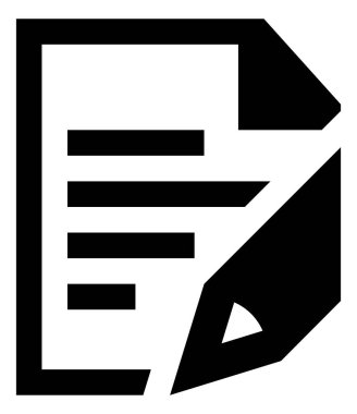 Belge kalem vektör simgesi