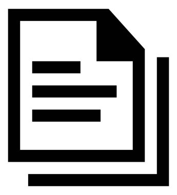 Belge yığın vektör simgesi