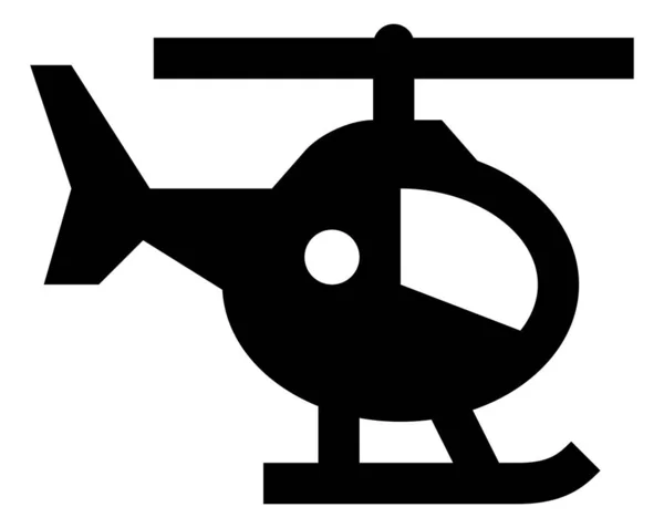 Helicóptero Vector Plana Ícone — Vetor de Stock