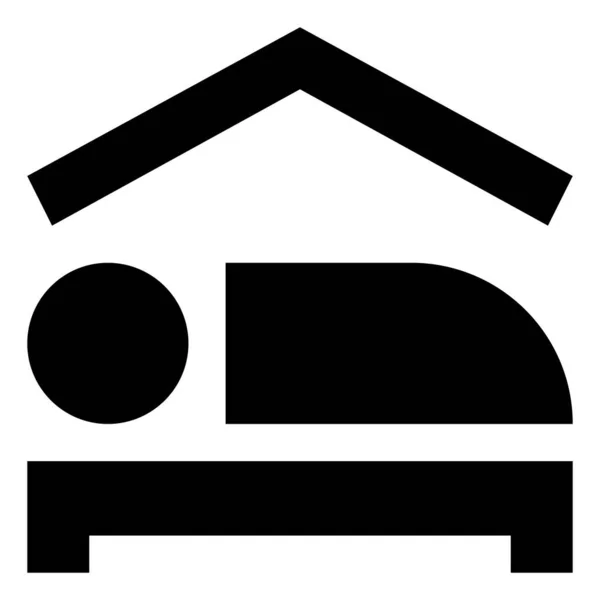 Hotelzimmer Vektor Symbol — Stockvektor