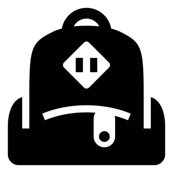 Mochila Bolsa Vector Icono — Vector de stock