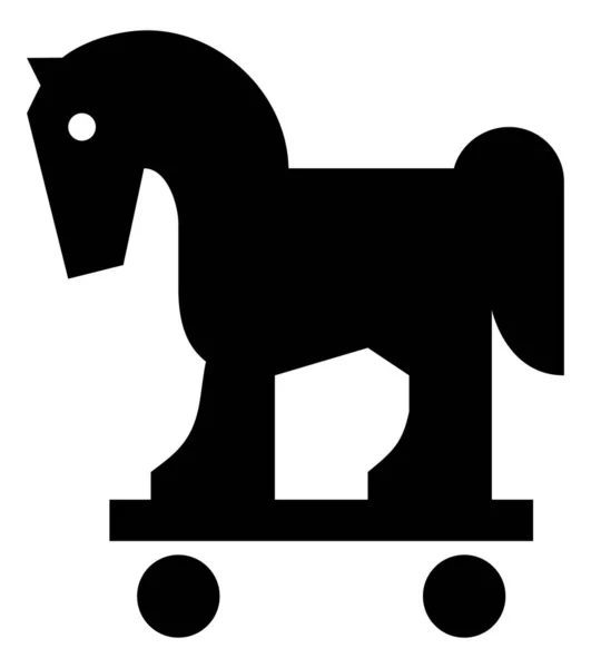 Icono Malware Caballo Troya — Vector de stock