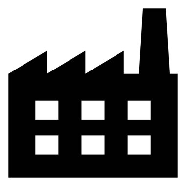 Endüstri fabrika vektör simgesi