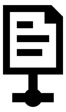 Belge Lan bağlantısı vektör simgesi