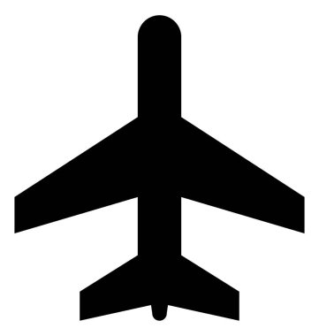 Uçak havaalanına vektör simgesi