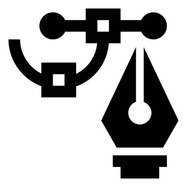 Bilgisayar grafik kalem aracı simgesi