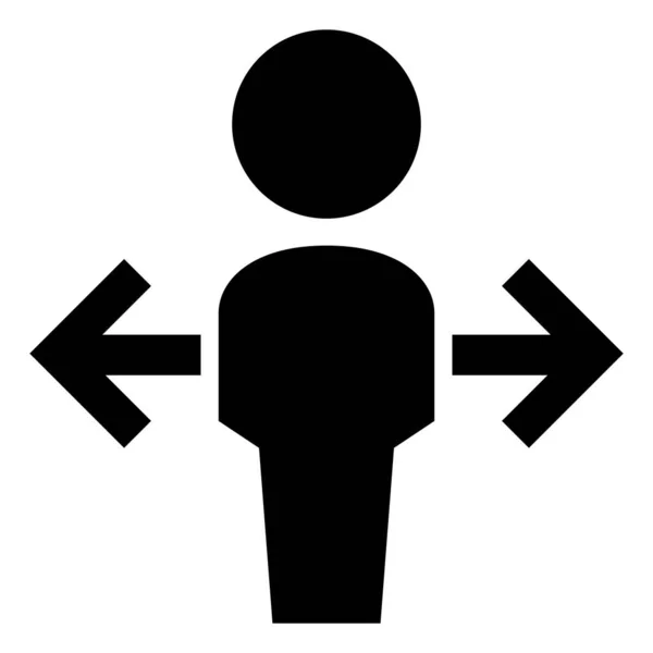 Pessoa Crossroads Vector Icon — Vetor de Stock