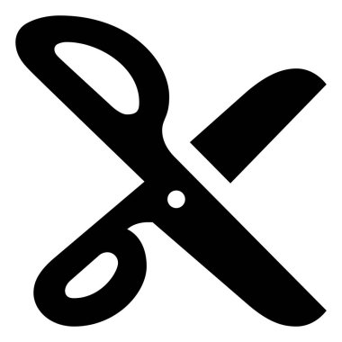 Makas makası kesme kırpma vektör simgesi