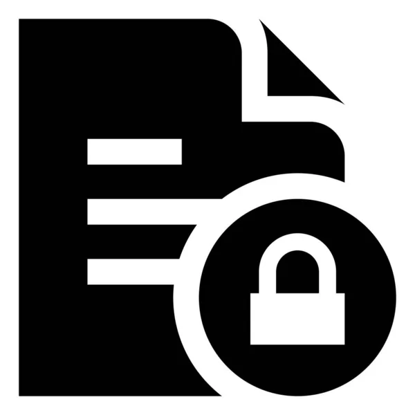 Vector de documento bloqueado icono — Archivo Imágenes Vectoriales
