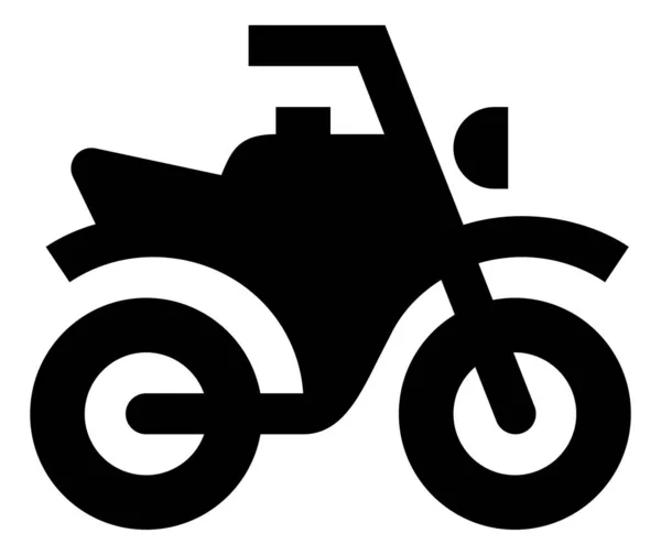 Motocicleta sujeira bicicleta vetor ícone — Vetor de Stock