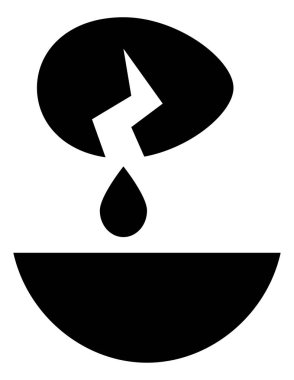 Kase simgesi haline yumurta kırmak