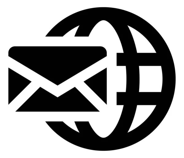 Wereldbol E-mail envelop icoon — Stockvector