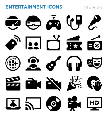 Eğlence vektör simge seti