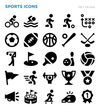 Spor vektör Icon Set