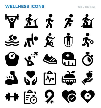 Wellness vektör simge seti