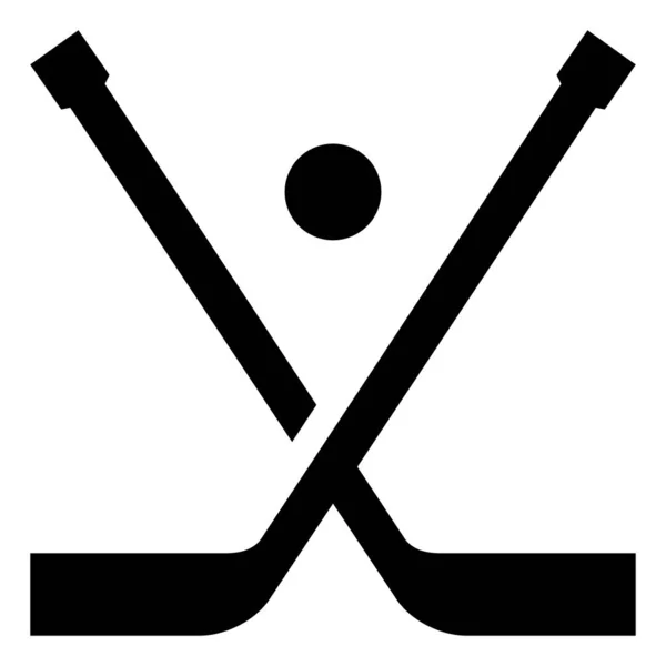 Bastoni Hockey Puck Icona Vettoriale — Vettoriale Stock