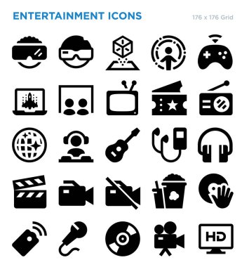 Eğlence vektör simge seti