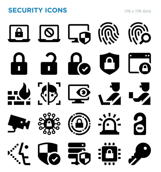 Güvenlik vektörü simge seti