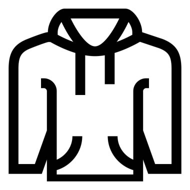 Kapüşonlu sweatshirt vektör simgesi