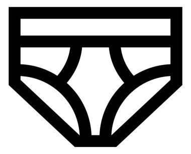 Erkek Külot İç Çamaşırı Vektör Simgesi