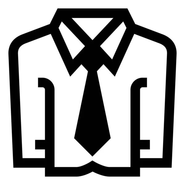 Herr klänning skjorta halsduk vektor ikon — Stock vektor
