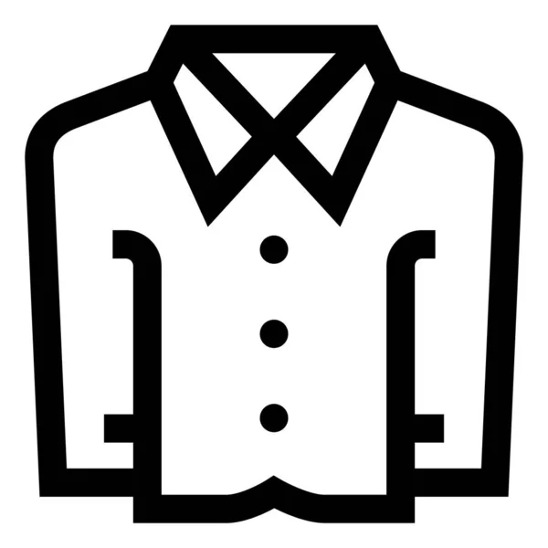 Mens Dress Shirt Vector Icon — Stock Vector