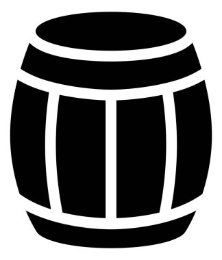 Namlu Meşe Fıçı Vektör Simgesi