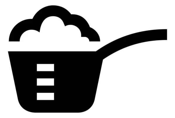 Measuring Cup With Ingredients Vector Icon — Stock Vector