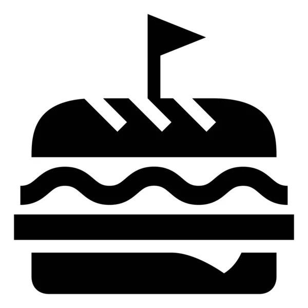 Deli Hoagie Sandwich Vektor Symbol Stockillustration