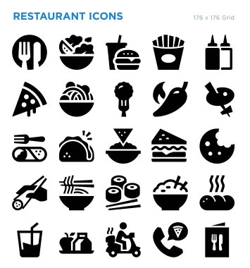 Restoran vektör Icon set