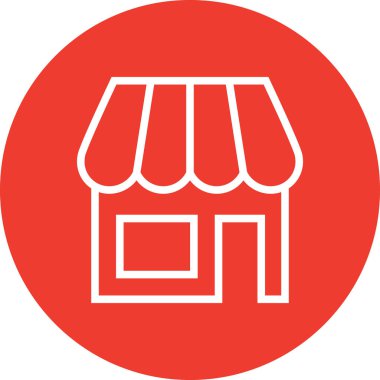 Perakende Mağaza Mağazası Anahat Simgesi