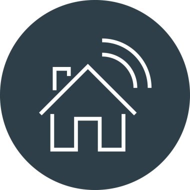 Akıllı Ev Wifi Anahat Simgesi