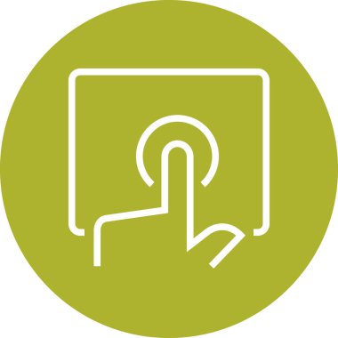 Dokunmatik Ekran Tablet Tap Anahat Simgesi