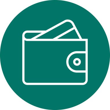 Cüzdan Kredi Kartı Anahat Simgesi