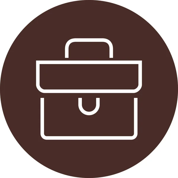 Icono del esquema del trabajador de oficina del maletín — Vector de stock