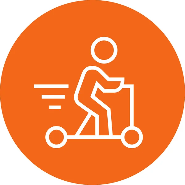 Icono del contorno del transporte de la vespa eléctrica — Vector de stock