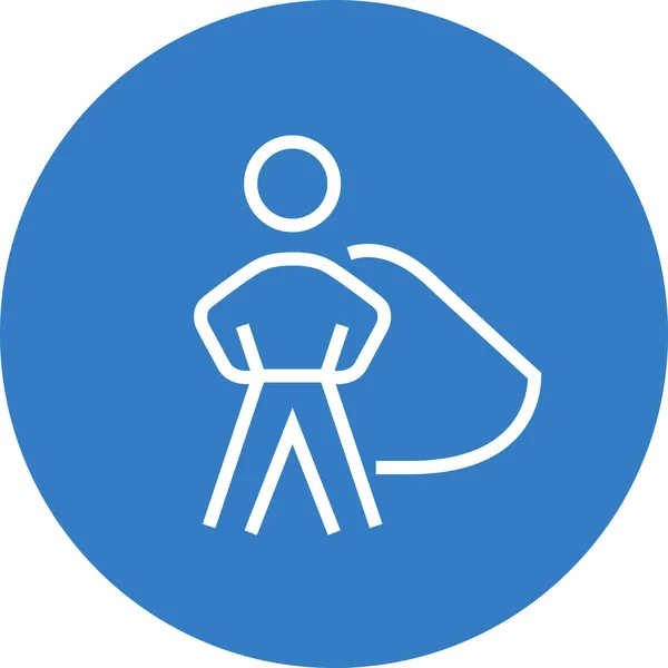 Esquema de superhéroe masculino Vector icono — Vector de stock