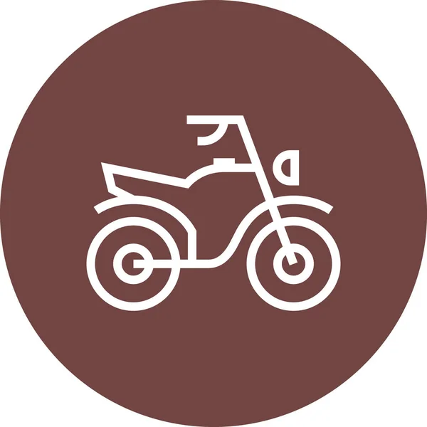 Motorfiets motorvoertuig omtrek pictogram — Stockvector